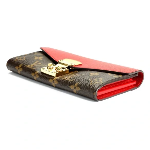 Full Inclusion Louis Vuitton Pallas Wallet Monogram & Cerise Red Leather - EUC - Picture 14 of 14